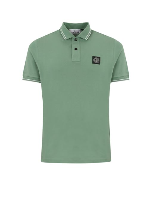 Polo 22002SC in cotone pique Mint STONE ISLAND | 22002SCS0018V005B